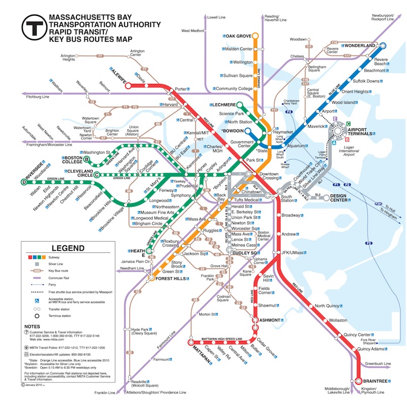 MBTA map