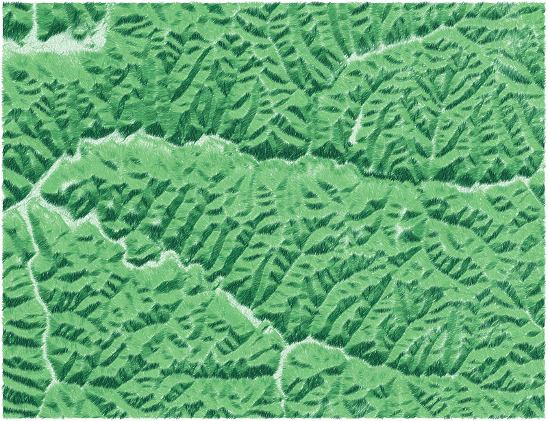 Hocking Hills sketchy relief map