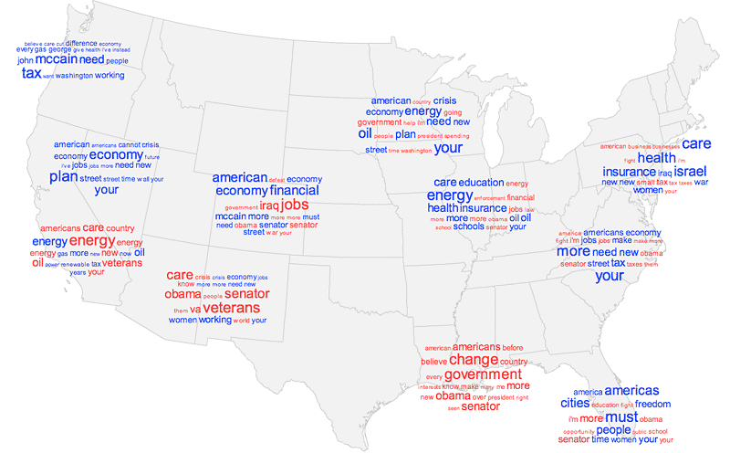 Speech word clouds