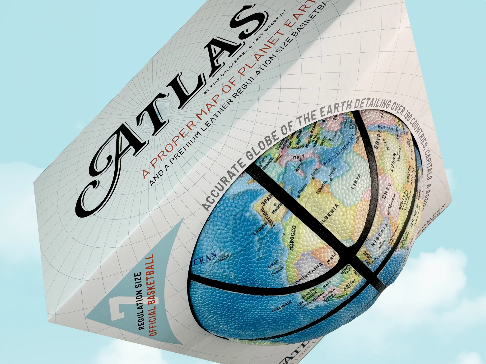 Atlas basketball in its package