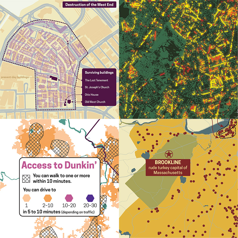Four maps of Boston